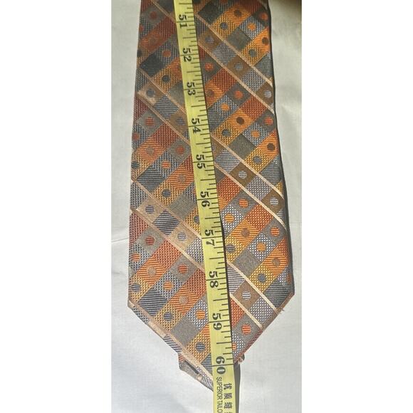 3x 100% Silk Necktie LOT — Brutini Graphic • Copper Windowpane • Bruno Fratelli - Picture 7 of 11